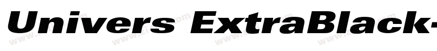 Univers ExtraBlack字体转换